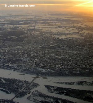 Winter Dnipro river