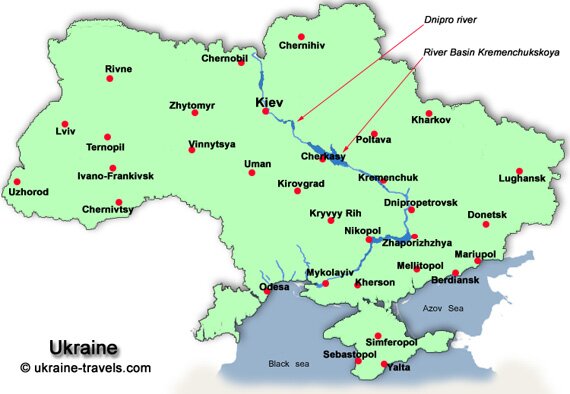 Ukranian Cities map