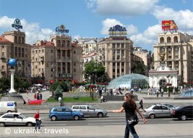 Kiev, Maidan Nezalezhnosti, heart of the capital.